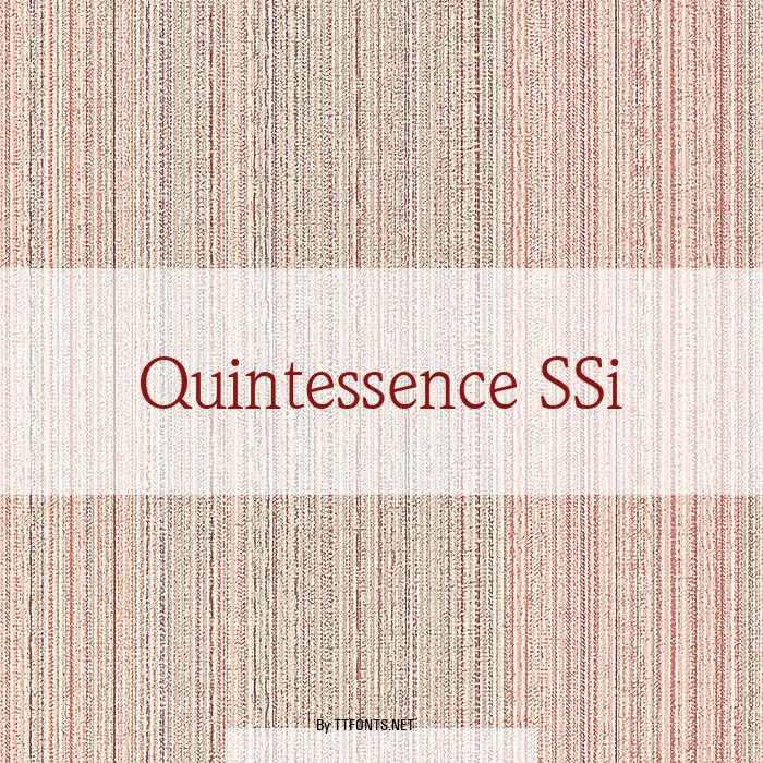 Quintessence SSi example